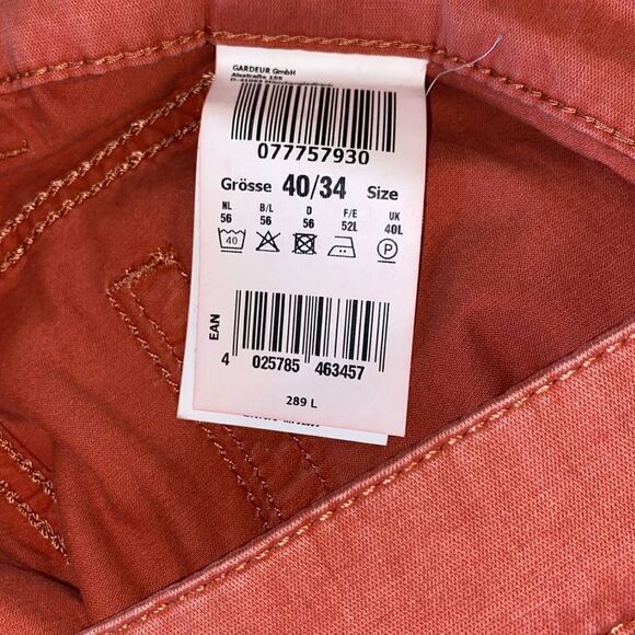 Altelier Gardeur Men’s 40x34 Rust Nevio Regular Fit Cashmere Cotton Jeans Pants - Picture 6 of 8